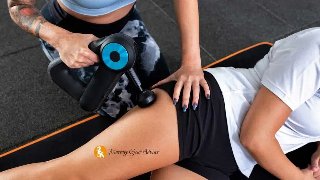 Proper technique to use massage gun for hip pain